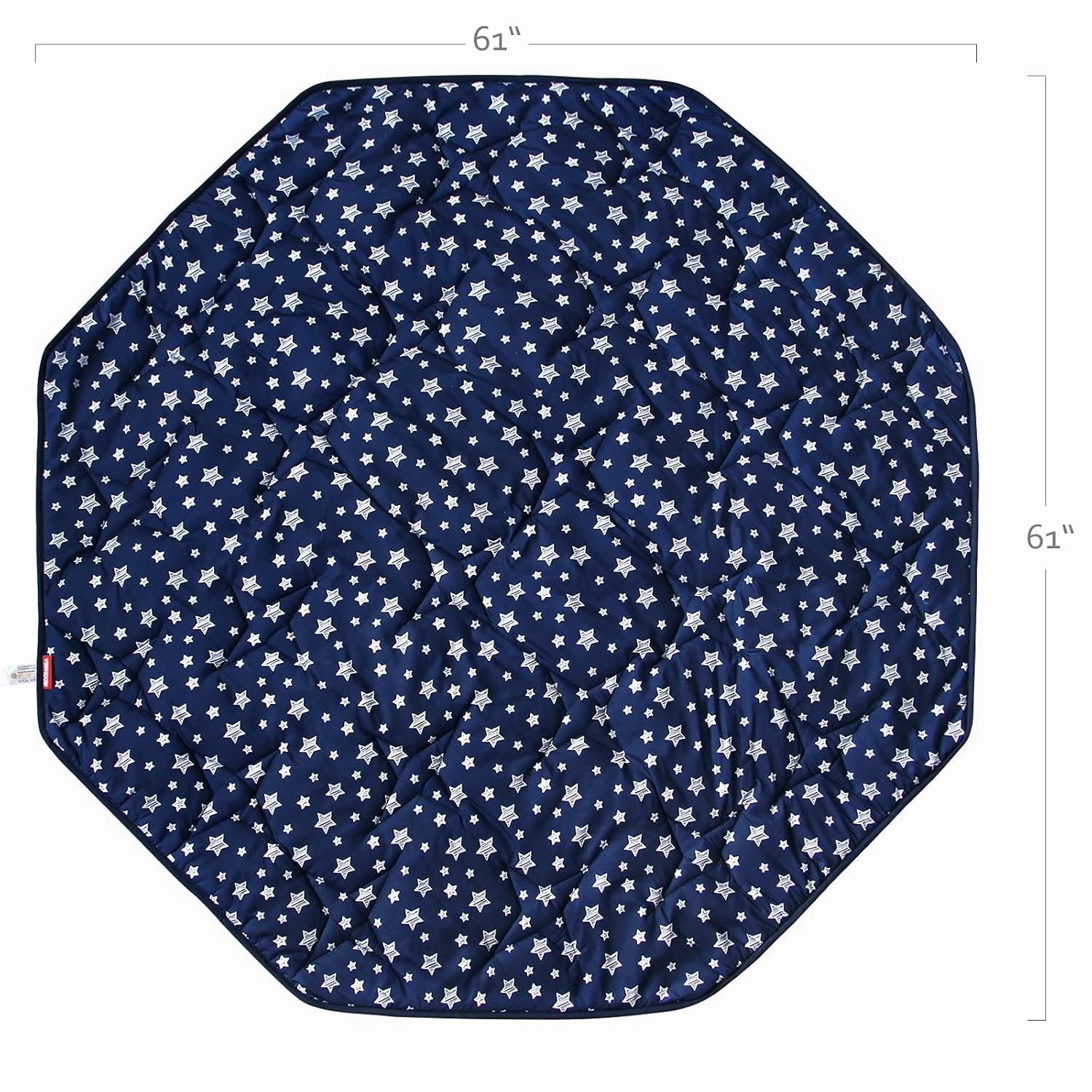 Playpen Mat 8 Panel Navy Fits for Regalo My Play Deluxe Extra Large Portable Play Yard, Non Slip Baby Octagon Playpen Mattress Pad, Navy Star Print Playard Pad