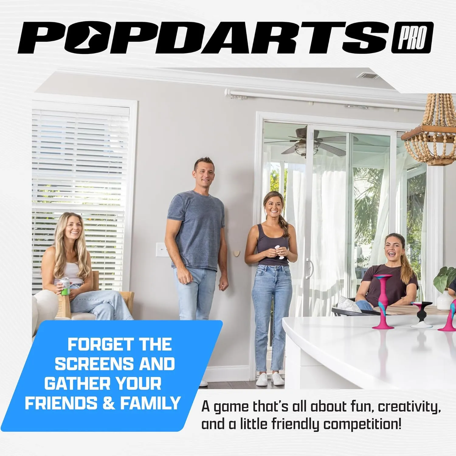 Popdarts PRO Pack Game Set (Rizzle) - Indoor, Outdoor Suction Cup Throwing Game - Competition with a POP