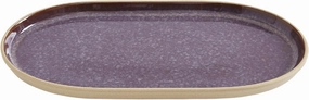 Portmeirion Minerals Oval Dish (12"x 6.4") - Stoneware Tableware with Unique Amethyst Glaze - Contemporary Dining & Essential Scandinavian Entertaining, Durable Ceramic Server for Meals & Gatherings