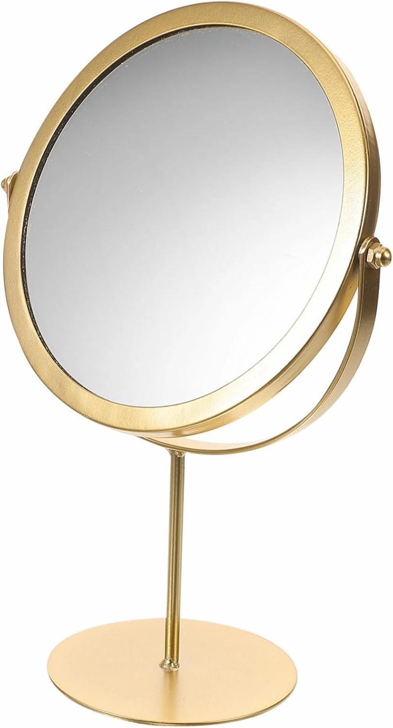 PRETYZOOM Round Modeling Mirror Girl Cosmetics Mirror Woman Makeup Mirror Decor Rotating Elegant High-Definition