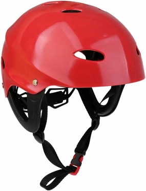 Professional Adjustable Water Sports Safety Helmet for Kayak Canoe Sailing Surfing - Red, Size L (58-62 cm), ABS Hard Shell with EVA Liner