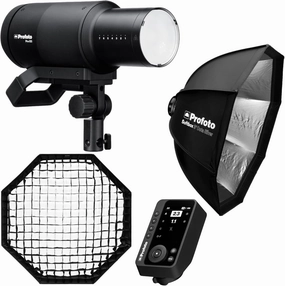 Profoto Pro-D3 1250W Industrial-Grade Monolight Bundle with Softbox 3-Feet Octa Silver, Connect Pro for Canon, and Softgrid 3-Feet Octa (4 Items)