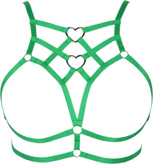 Punk Body Harness Gothic Lingerie Womens Plus Size Waist Cage Breast Hollow-Out Bra Strappy Tops Peach Shape at Chest Belts