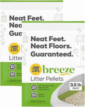 Purina Tidy Cats Litter, Breeze Litter Pellets to be Used with Breeze Litter System, Prevents Dust and Tracking, 3.5 LB Each (Pack of 2)