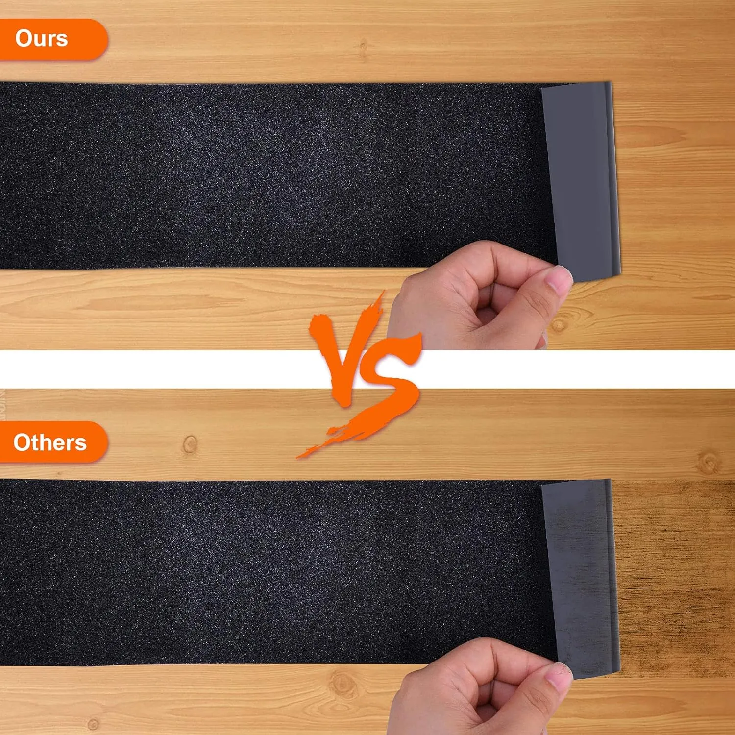 Qingluan Anti Slip Tape, Heavy Duty Grip Tape Outdoor Waterproof, High Adhesive Traction Safety Tape for Stairs, Tread Steps, Ramps, Skateboards (Black, 44 Inch x 33 Feet)