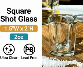 R and R Imports Alpine Meadows California Travel Souvenir Destination Heart Shape 2 Ounce Shot Glass Square Blue Base 4-Pack
