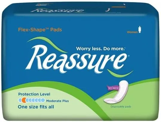 Reassure Flex-Shape Pads, Moderate Plus - 48 per case