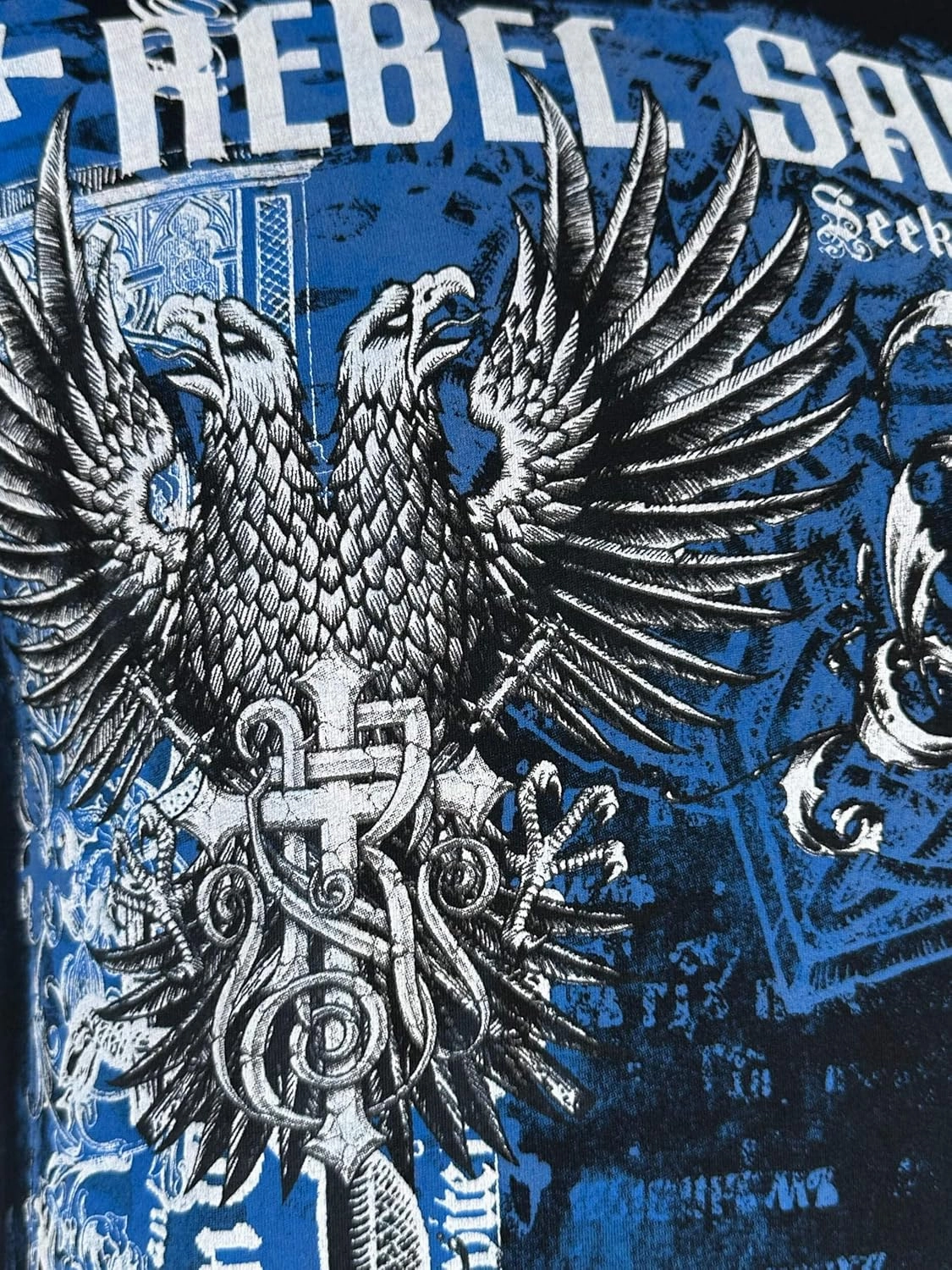 Rebel Saint by Affliction Men's T-Shirt Jailbird Y2K