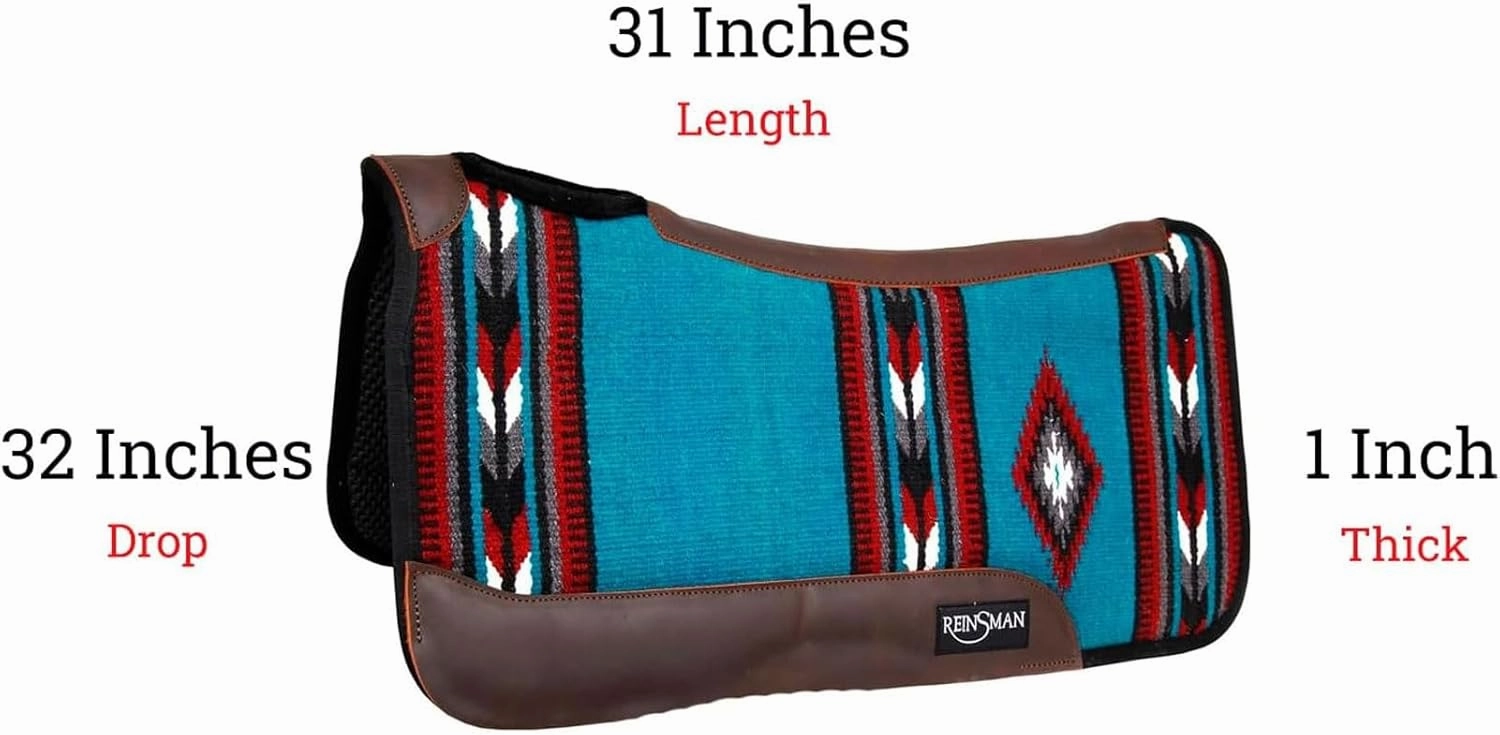 Reinsman APEX Ranahan Tacky Too Soft Breathable Non-Slip Shock-Absorbing Fleece-Lined Moisture-Wicking Contoured Back Protection Horse Riding Saddle Pad