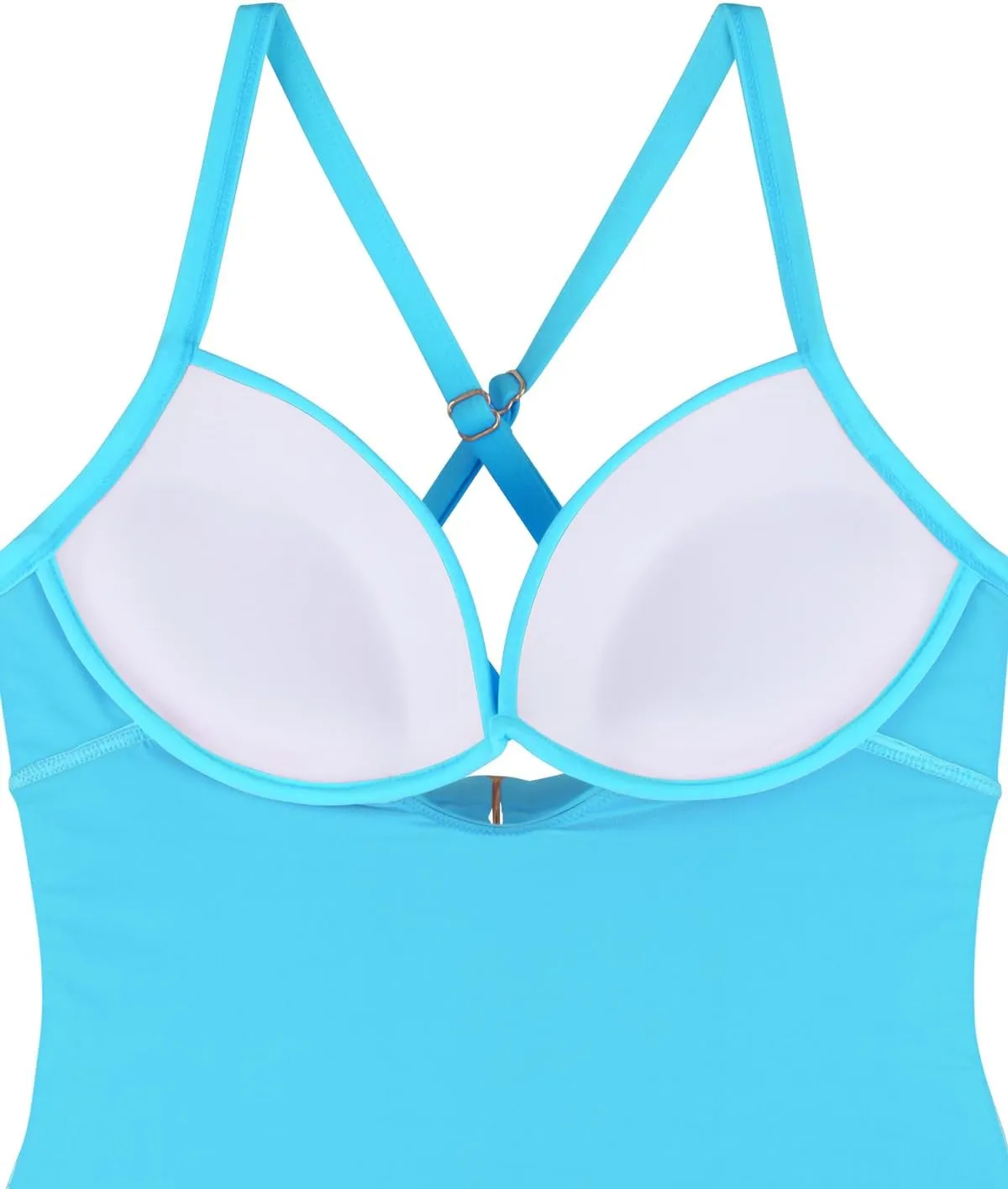 RELLECIGA Women’s Push Up One Piece Swimsuit Deep V Neck Cutout Bathing Suit