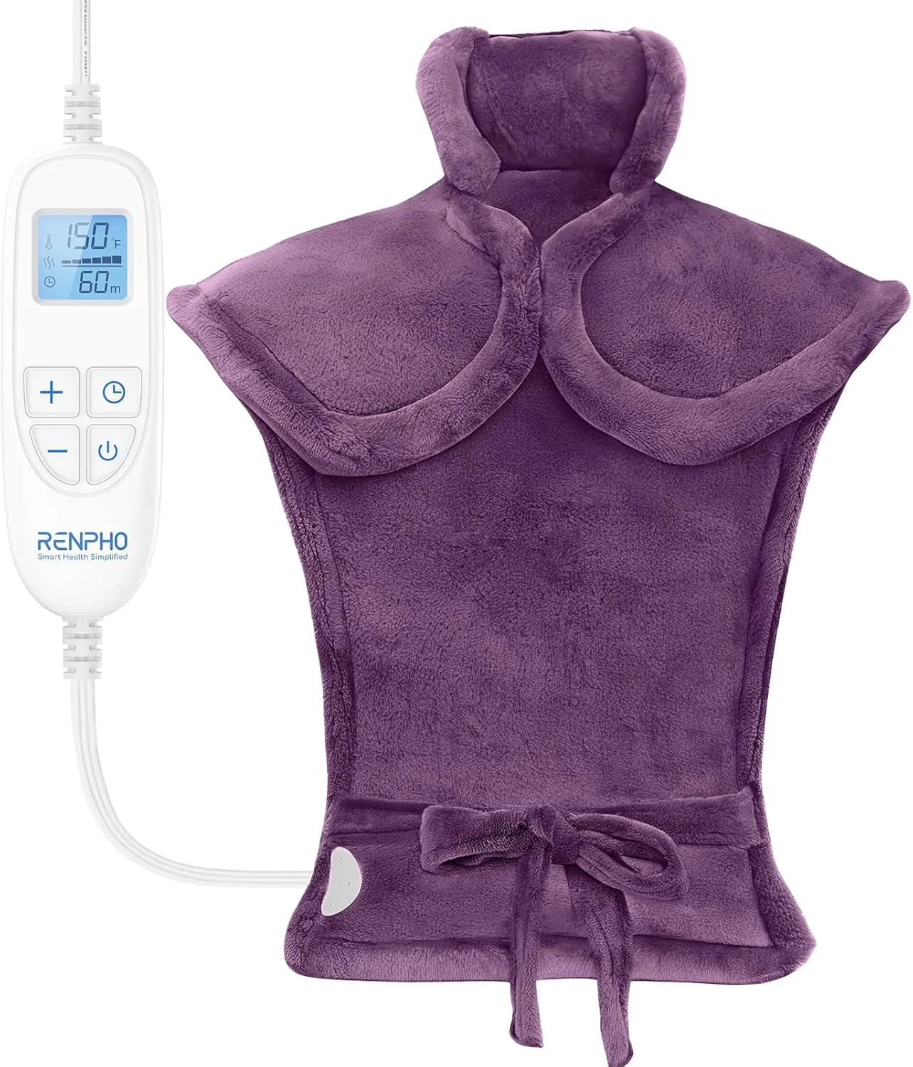 RENPHO Heating Pad for Neck and Shoulders and Back Pain Relief, Father's Day Gifts & Birthday Gifts for Mom Wife Grandma Women, FSA HSA Eligible Heat Pad, Fast Heating, ETL Certified, 24"x33", Purple