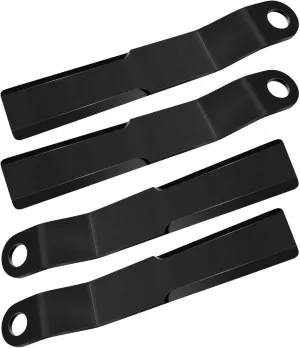 Replacement Bush Hog Rotary Cutter Blades Compatible with Mower King Skidsteer John Deere Kubota, Heavy Duty Steel Brush Hog Replacement Blades Rotary Grass Cutter (4 Blade Set)