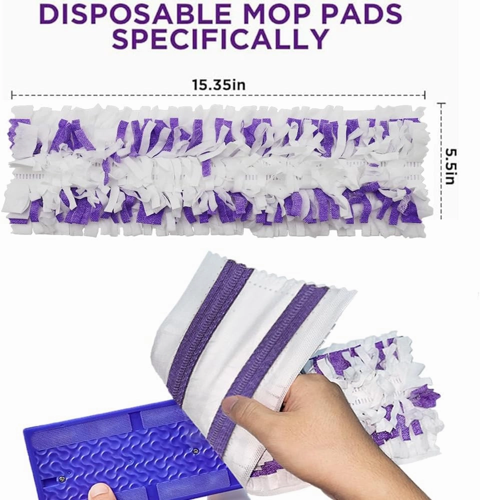 Replacement for S.wiffer PowerMop Disposable Mop Pads Multi-Sided Cleaning, Compatible with S.wiffer PowerMop for All Safe Floors，20 Count