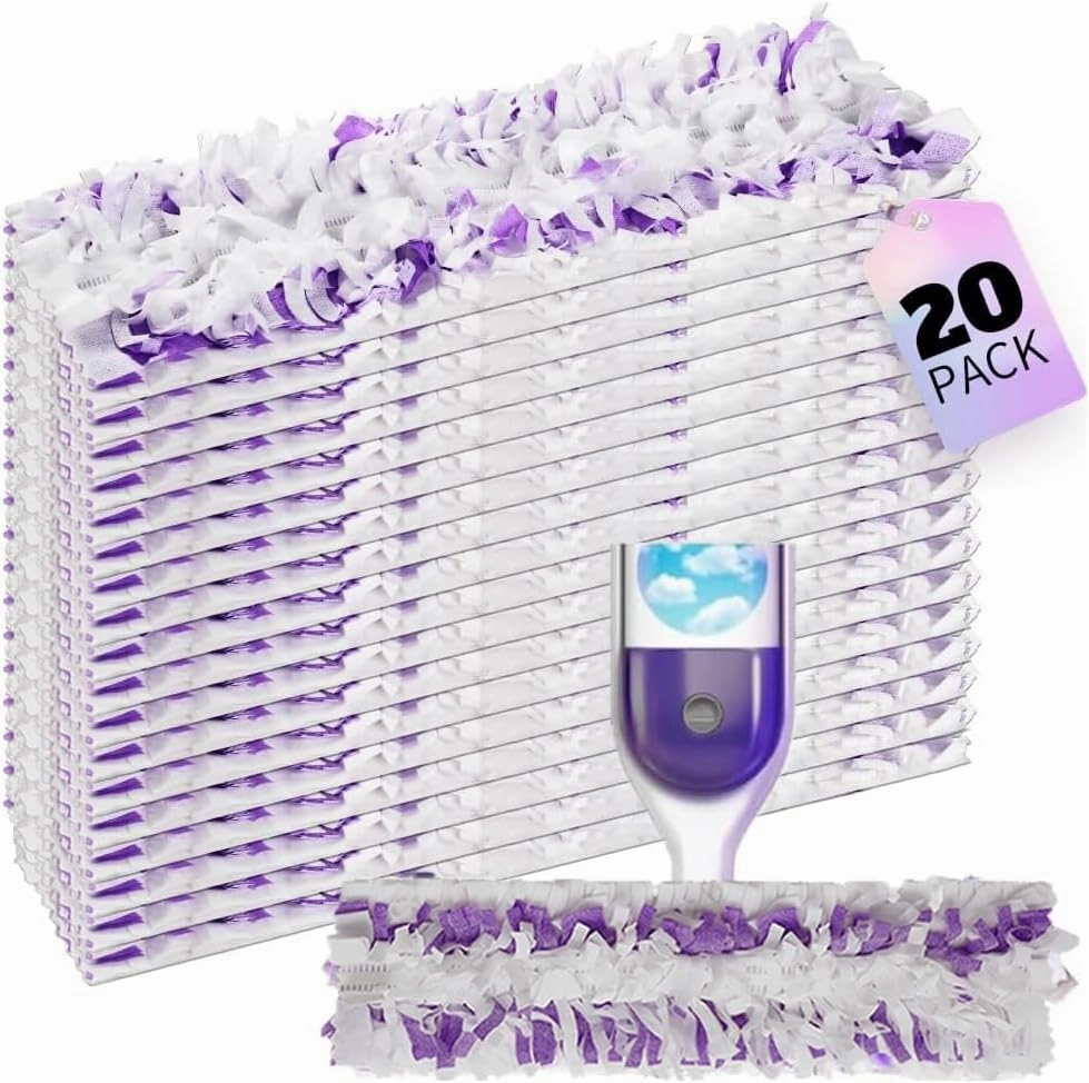 Replacement for S.wiffer PowerMop Disposable Mop Pads Multi-Sided Cleaning, Compatible with S.wiffer PowerMop for All Safe Floors，20 Count
