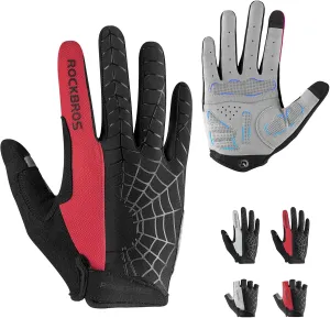 ROCKBROS Men's Cycling Gloves with SBR Pad, Anti-Slip, Breathable for Spring, Autumn Sports Riding