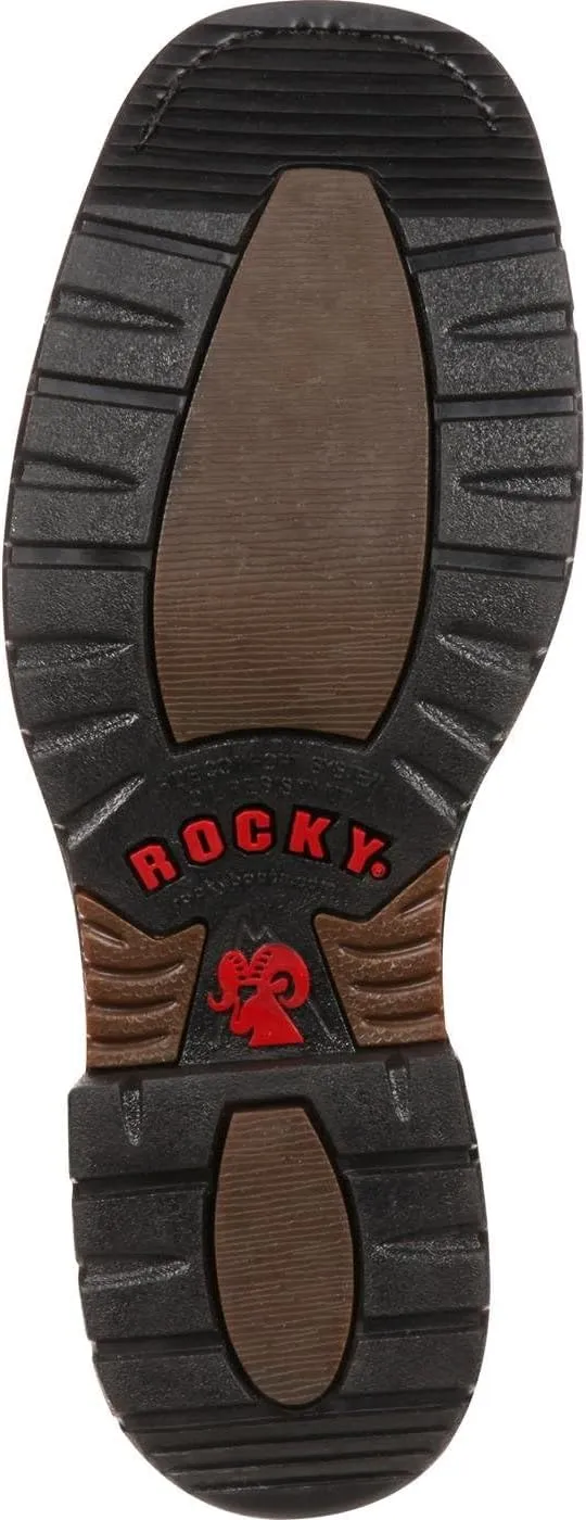 Rocky Mens Original Ride 11 Inch Waterproof Soft Toe Work/Duty - Brown