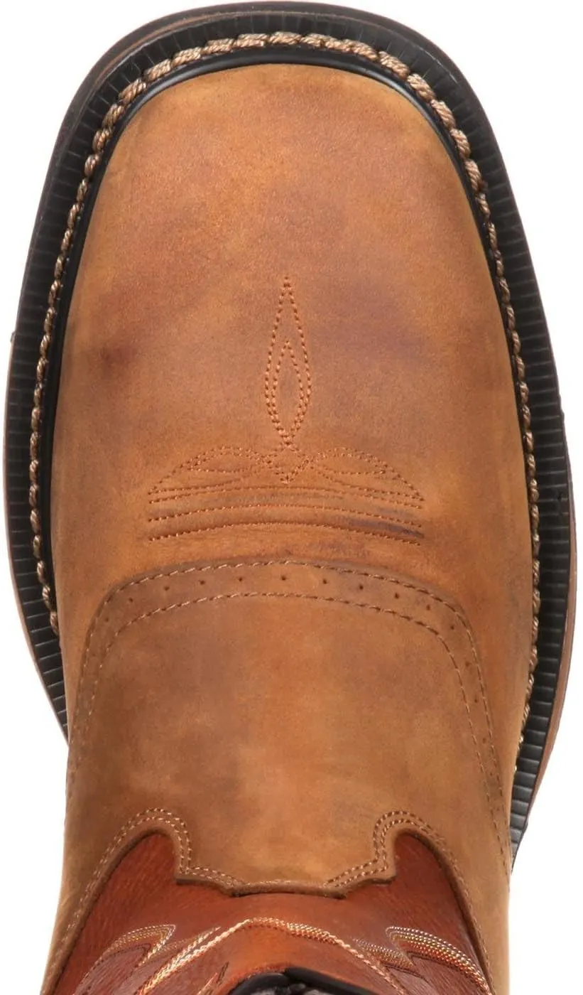 Rocky Mens Original Ride 11 Inch Waterproof Soft Toe Work/Duty - Brown