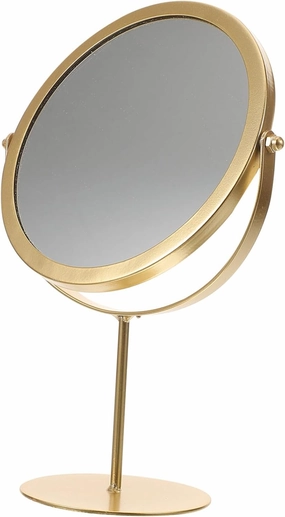 Rose Gold Round Mirror Table Makeup Mirror Stand Dresser Mirror for Home