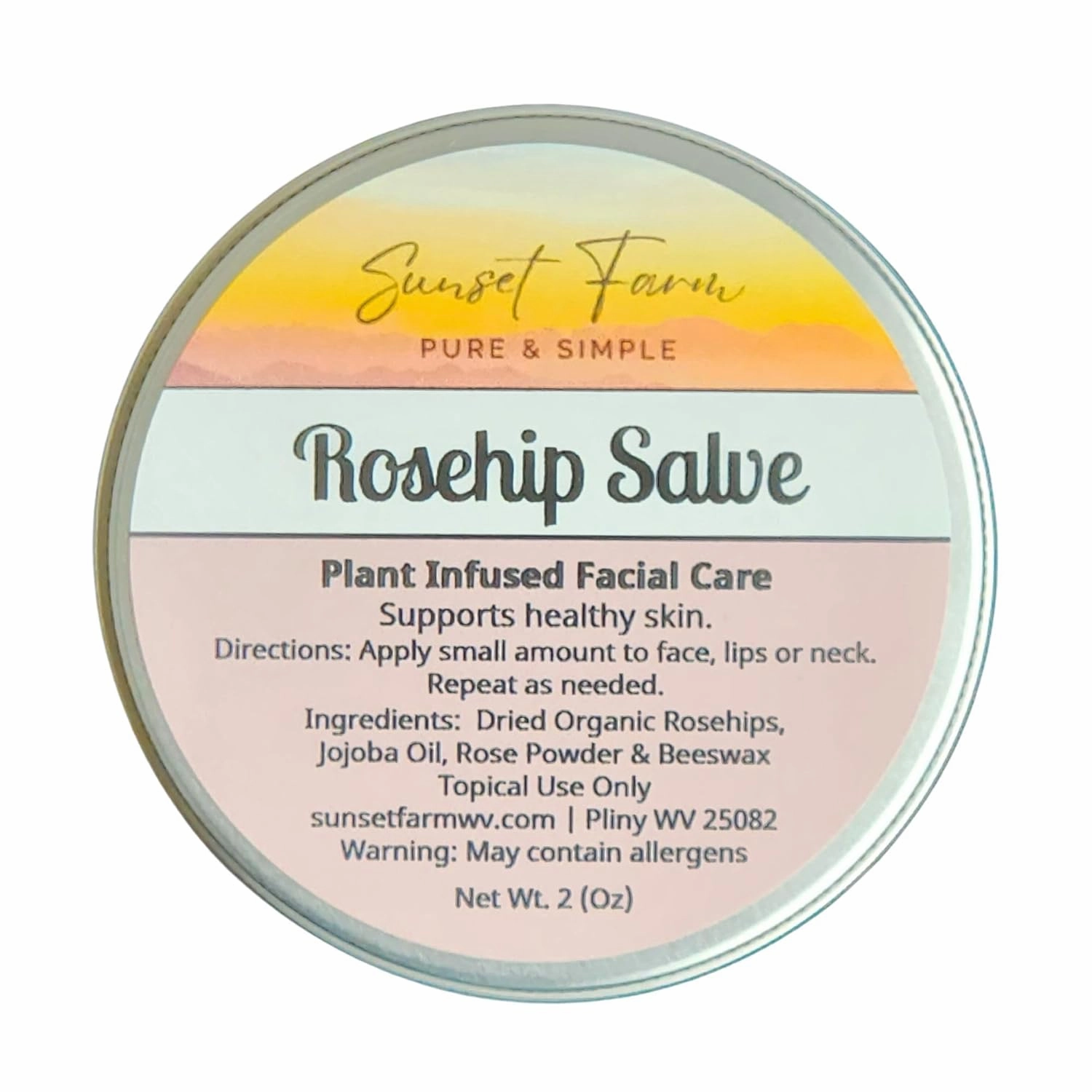 Rosehip Salve Herbal Balm Skin Body Care Face Lip Balm Ointment 2 oz