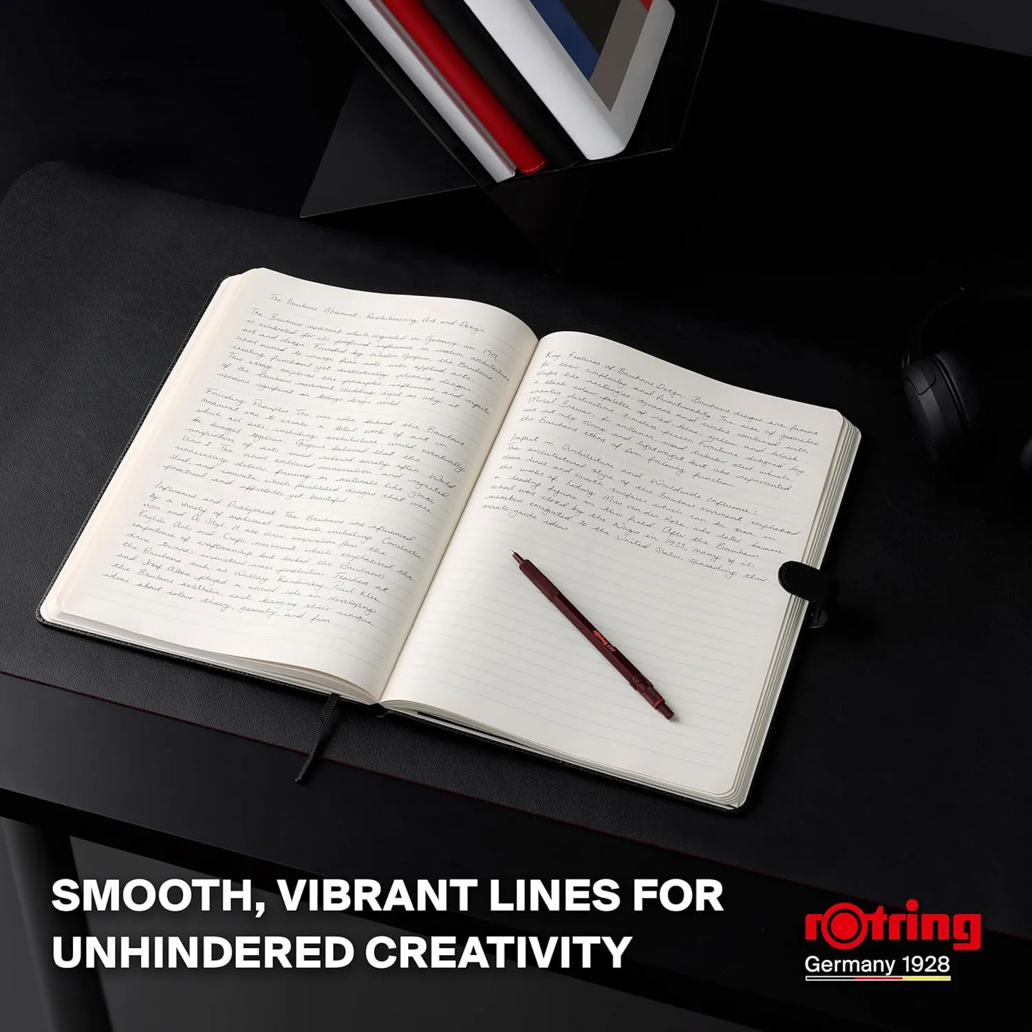 Rotring 600 Ballpoint Pen | Medium Point | Black Ink | All-Metal Body Pen | Chocolate Truffle | Non-Slip Knurled Grip & Hexagonal Barrel | Refillable