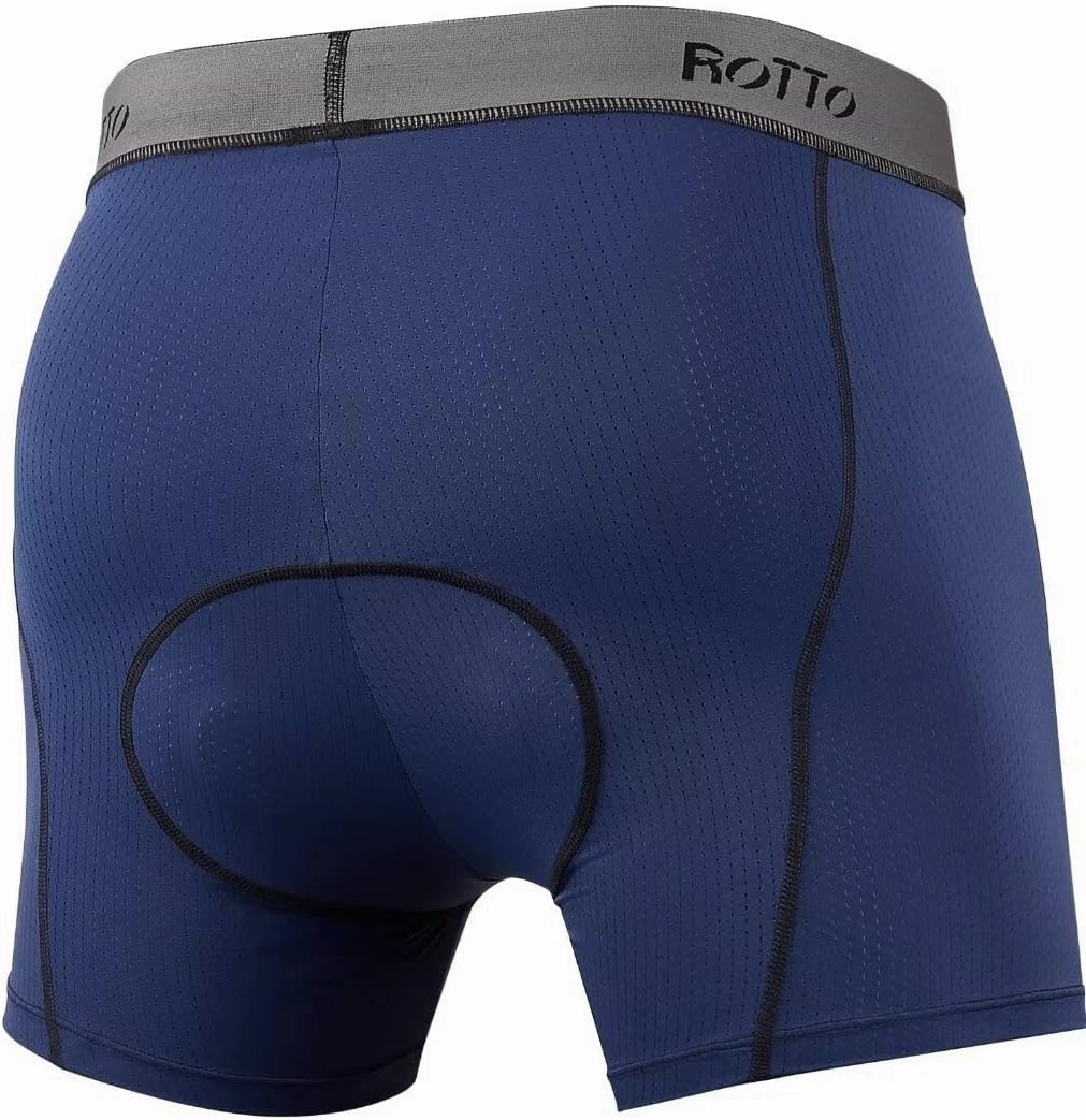 ROTTO Mens Padded Cycling Underwear Bike Shorts 3D MTB Liner Quick Drying