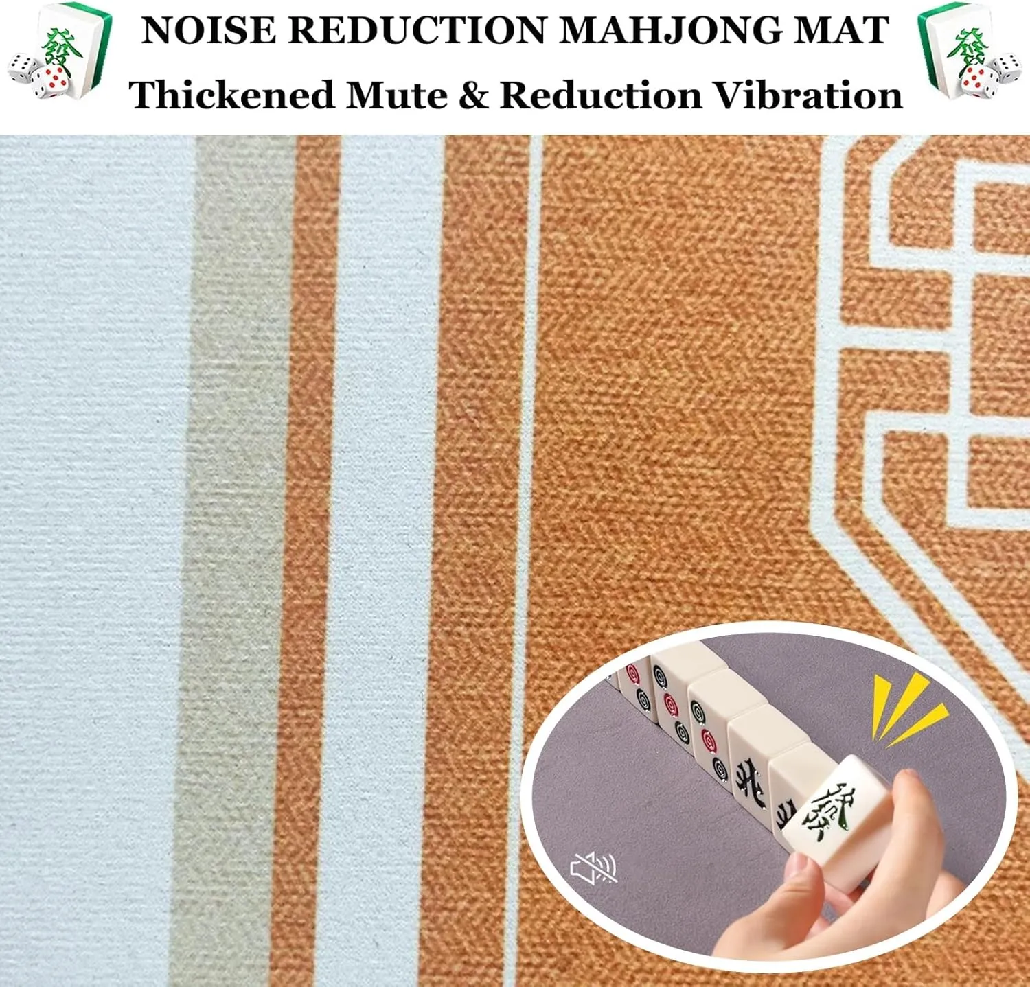 Round Velvet Mahjong Table mat Anti Slip Noise Reduction, Dragon Print Decorative Table mat, Board Card Tile Game mat with Storage Bag(Blue,23.62x23.62in)