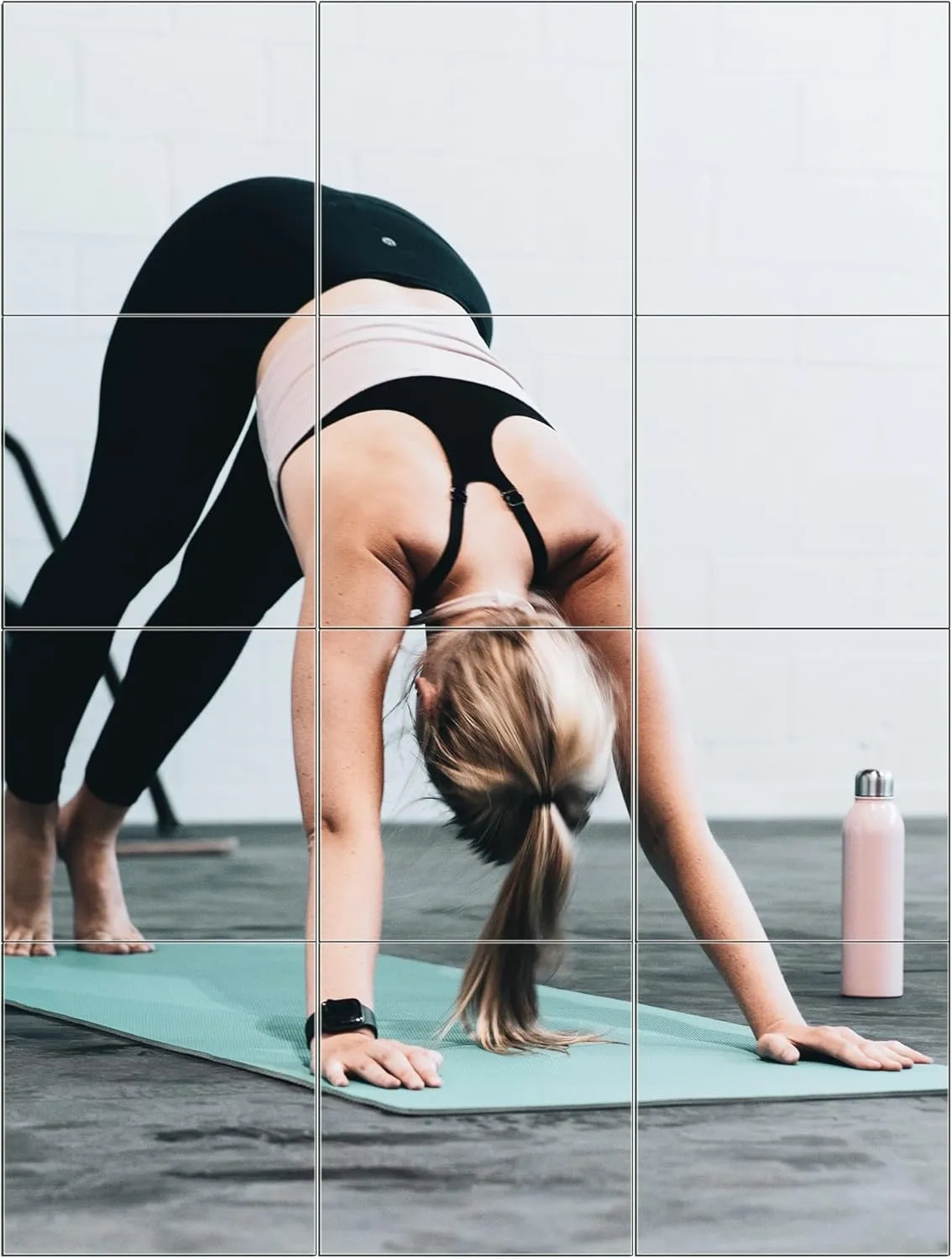 Ruomeng Home Gym Mirrors 12 Inch x 12Pcs Wall Mounted Mirror Glass Frameless Full Length Mirror Tiles for Home Gym, Bedroom, Door & Bathroom