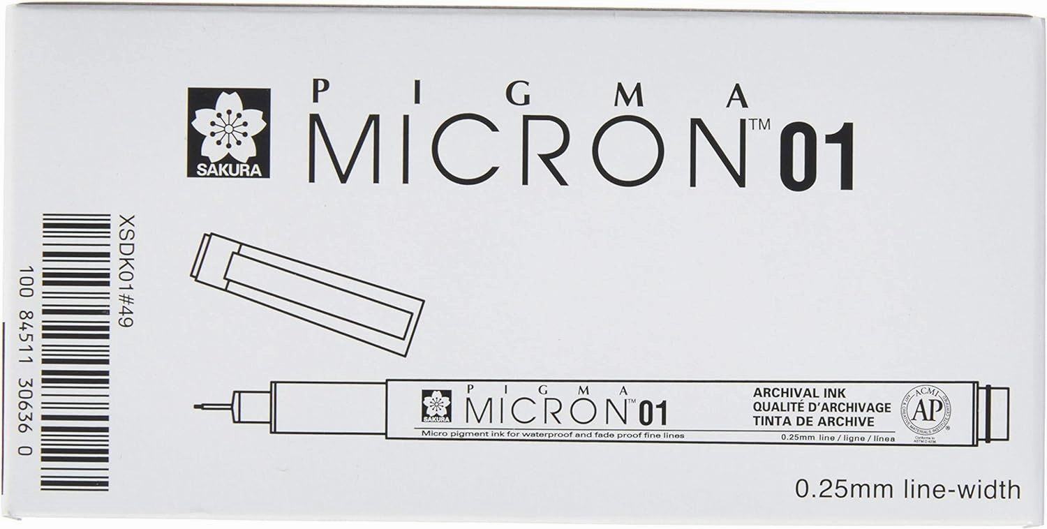 Sakura Micron Drawing Pen, 01, Black