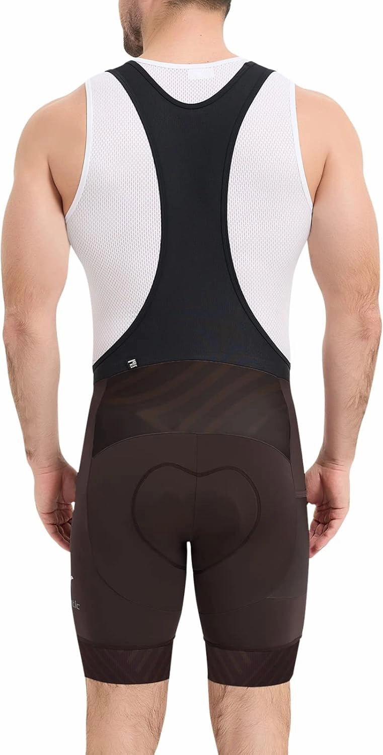 Santic Cycling Bib Shorts Men Padded Cycling Bib Tights Men Bike Bibs with Pocket