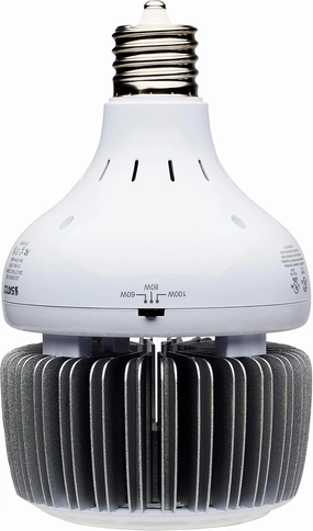Satco S33113 Hi-Pro LED High Bay Wattage-Selectable HID Replacement Light, White, 60W/80W/100W