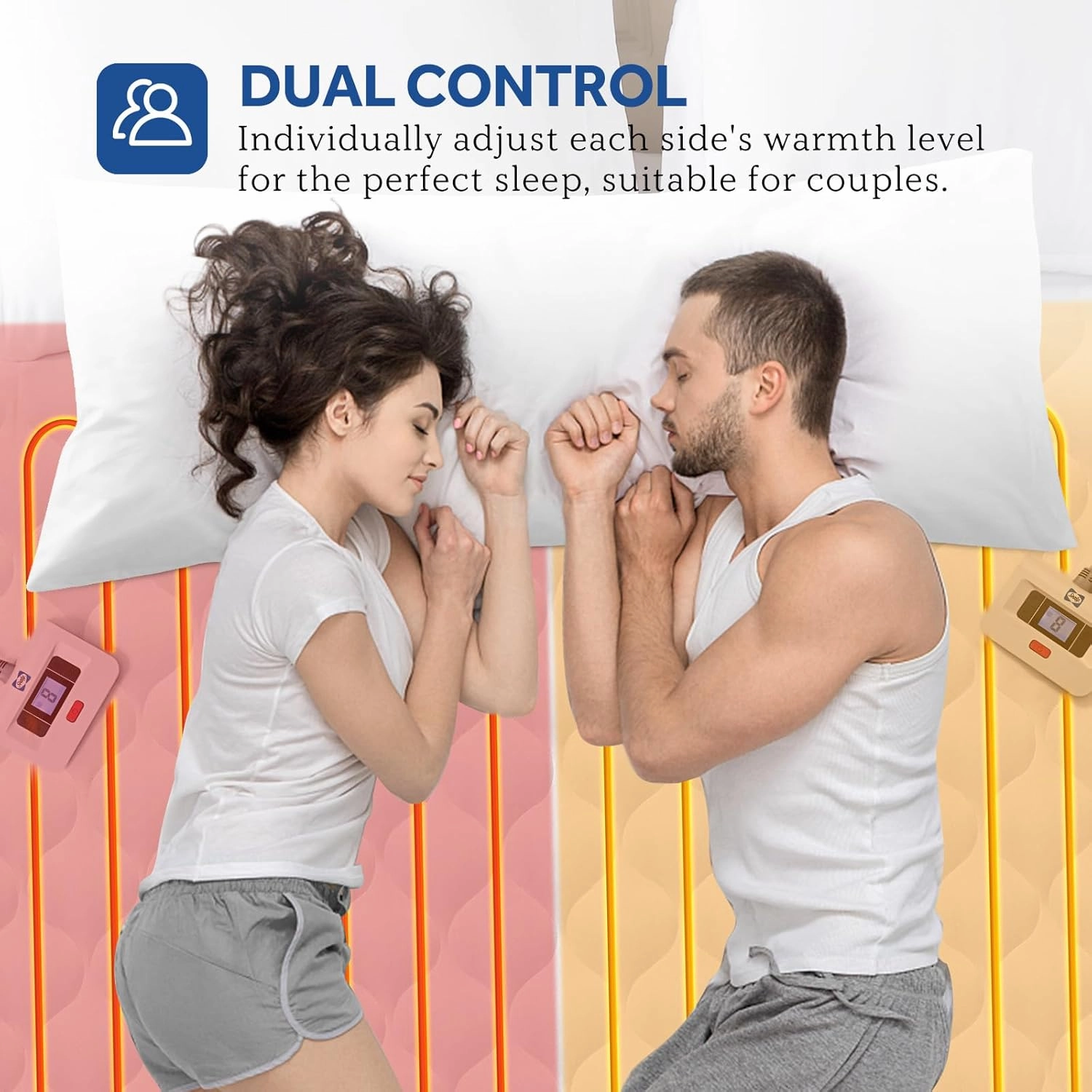 Sealy Heated Mattress Pad Cal King Size, Luxury Quilted Electric Bed Warmer with Dual Controller 10 Heat Settings & Auto Off 1-12 Hours | Fit Up to 17" Deep Pocket | ETL Certified | Machine Washable