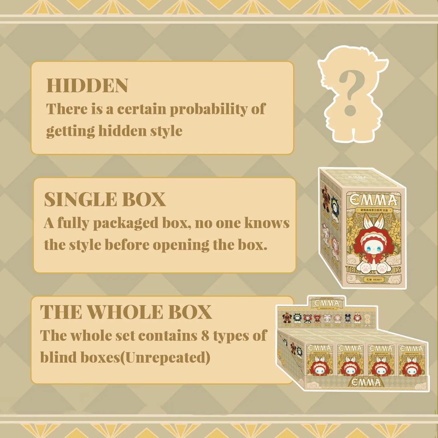 Secret Forest Tea Party Series Blind Bag Mystery Box Toys - Cute Blind Box Figures for Birthday Gifts