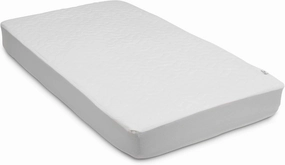 Serta Sertapedic Crib Mattress Protector with Nanotex Stain Repel and Release – Washable and Waterproof Mattress Pad Cover – Essentials for Newborn Baby and Toddler, 52"x 28", White
