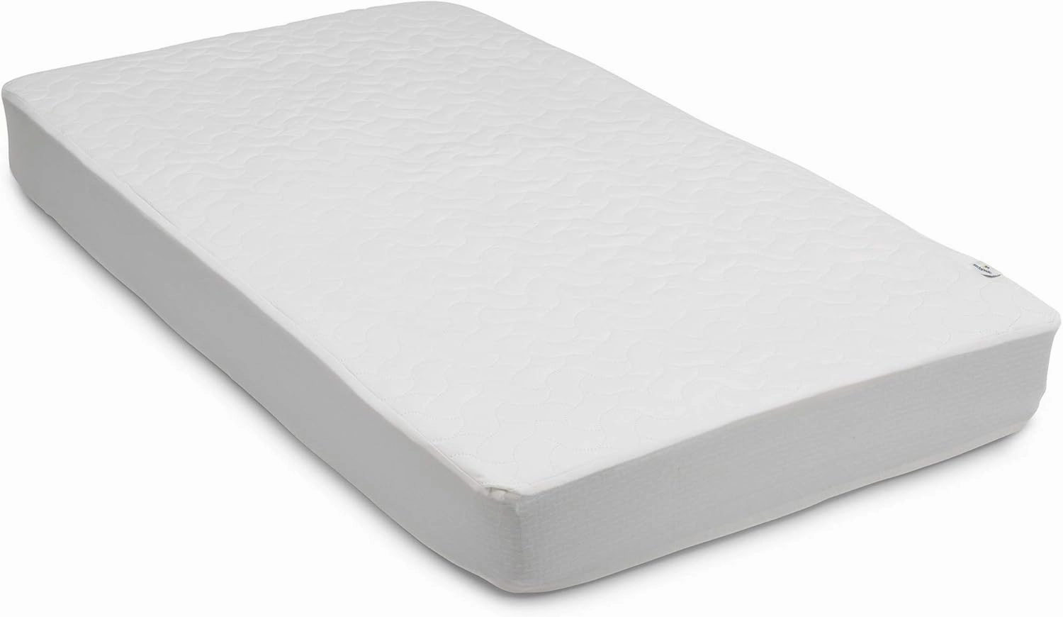 Serta Sertapedic Crib Mattress Protector with Nanotex Stain Repel and Release – Washable and Waterproof Mattress Pad Cover – Essentials for Newborn Baby and Toddler, 52"x 28", White