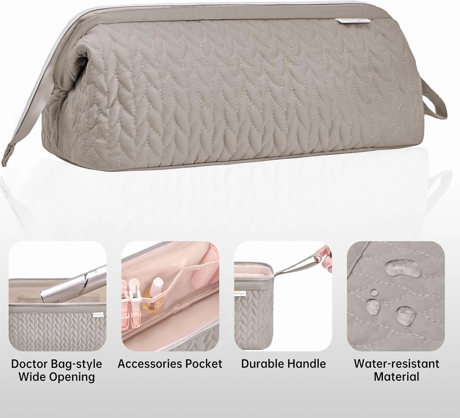 Shark Flex Style Case for Airwrap Hair Dryer Brush Revlon Hair Tools Travel Bag Carrying Case Flat Curling Iron Organizer (Camel)