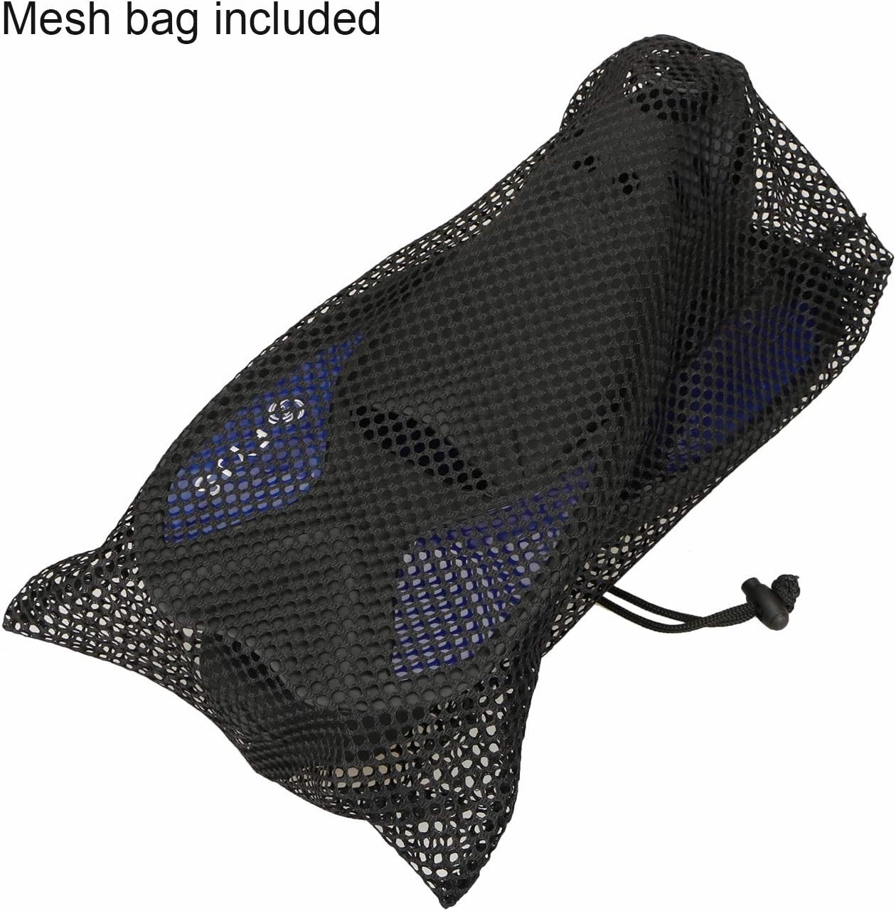 Short Swim Fins, Travel Size Diving Flippers with Mesh Carrying Bag for Adult Men Women