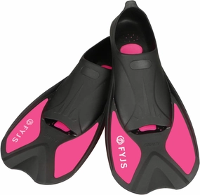 Short Swim Fins, Travel Size Diving Flippers with Mesh Carrying Bag for Adult Men Women