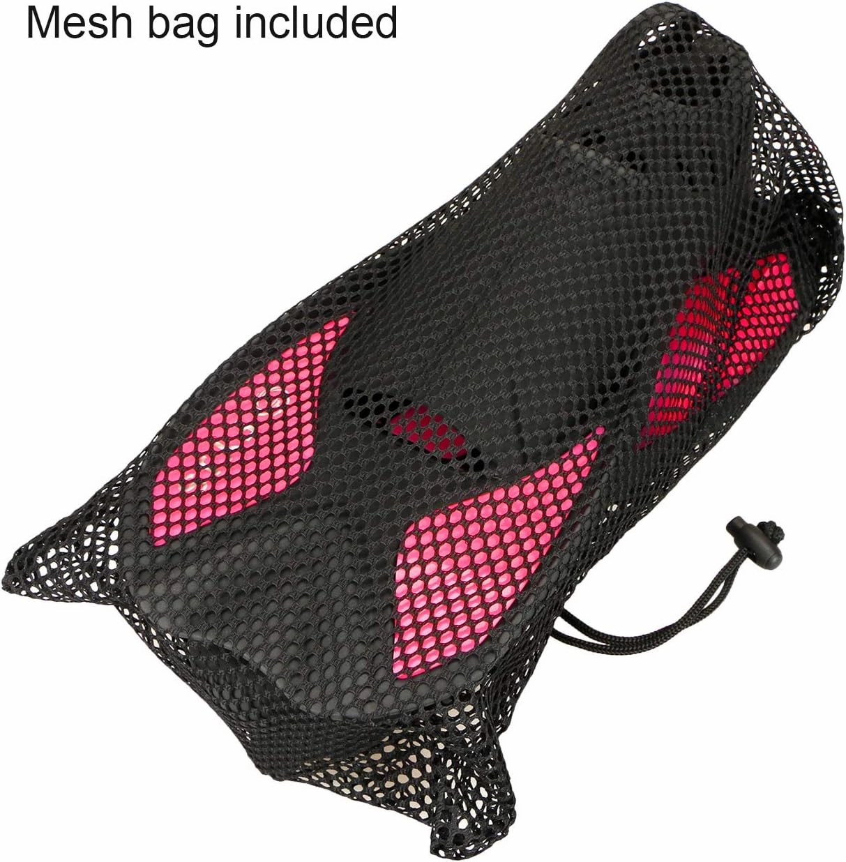 Short Swim Fins, Travel Size Diving Flippers with Mesh Carrying Bag for Adult Men Women