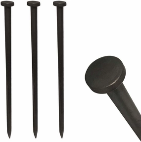 Single Head Tent Stakes - Heavy Duty Steel Tent Stakes, Versatile Ground Spikes to Anchor Commercial Inflatables, Party Tents, and Outdoor Camping Shelters, 1 x 30 Inch, 100-Pack