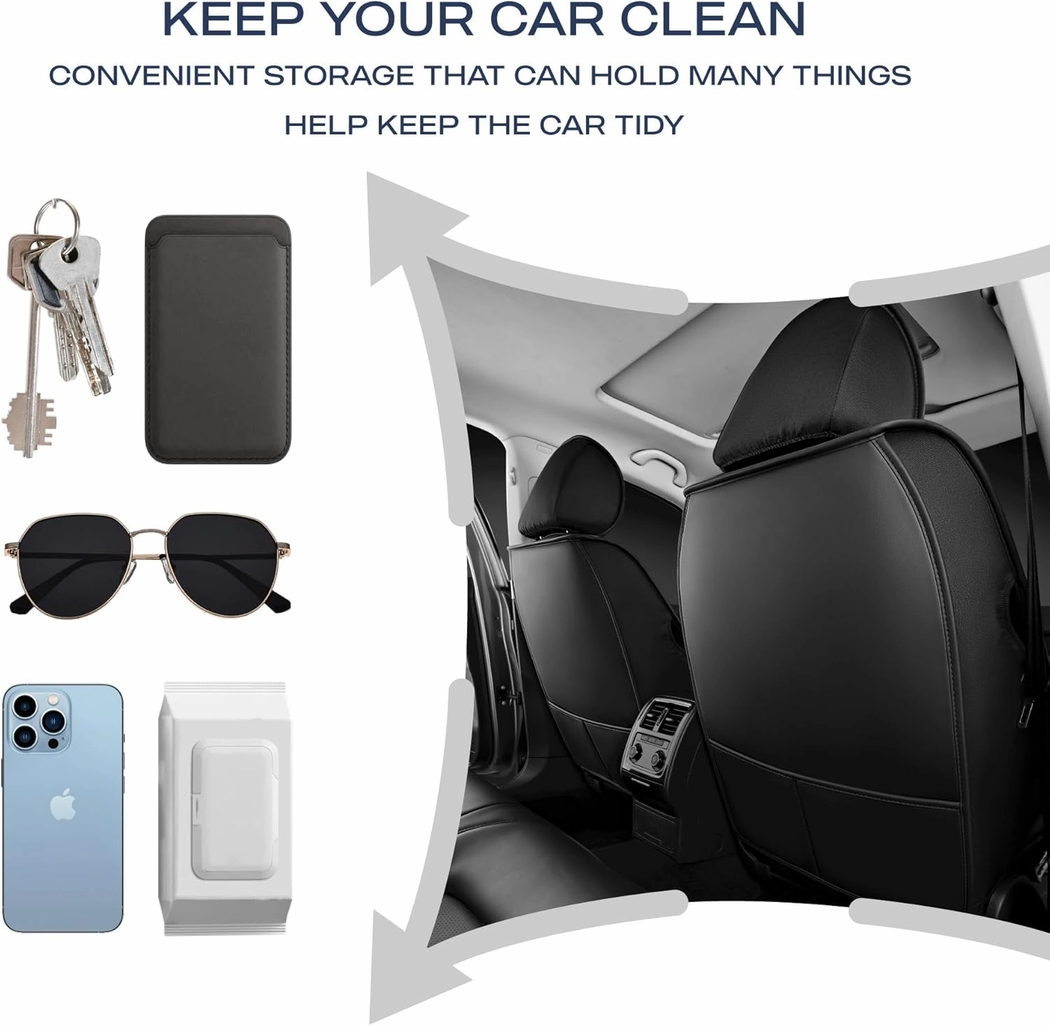 Skechers MAX Cushioning Car Seat Covers,Memory Foam Piping Leather Seat Covers,Waterproof Car Seat Protector Full Set,Car Seat Cushion Airbag Universal Fit for Most Cars,Vans,Trucks,SUV,Grey