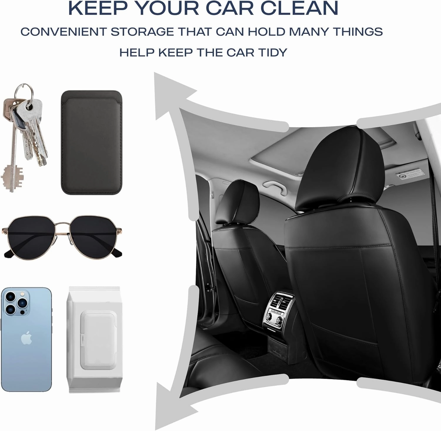 Skechers MAX Cushioning Seat Covers,Memory Foam Leather Car Seat Covers,Waterproof Car Seat Protector Front Seats,Car Seat Cushion Airbag Automotive Universal Fit for Most Cars,Vans,Trucks,SUV,Black