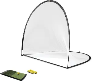 SKLZ Home Golf Driving Range Kit with Net, Golf Balls, Launch Pad, and Tees