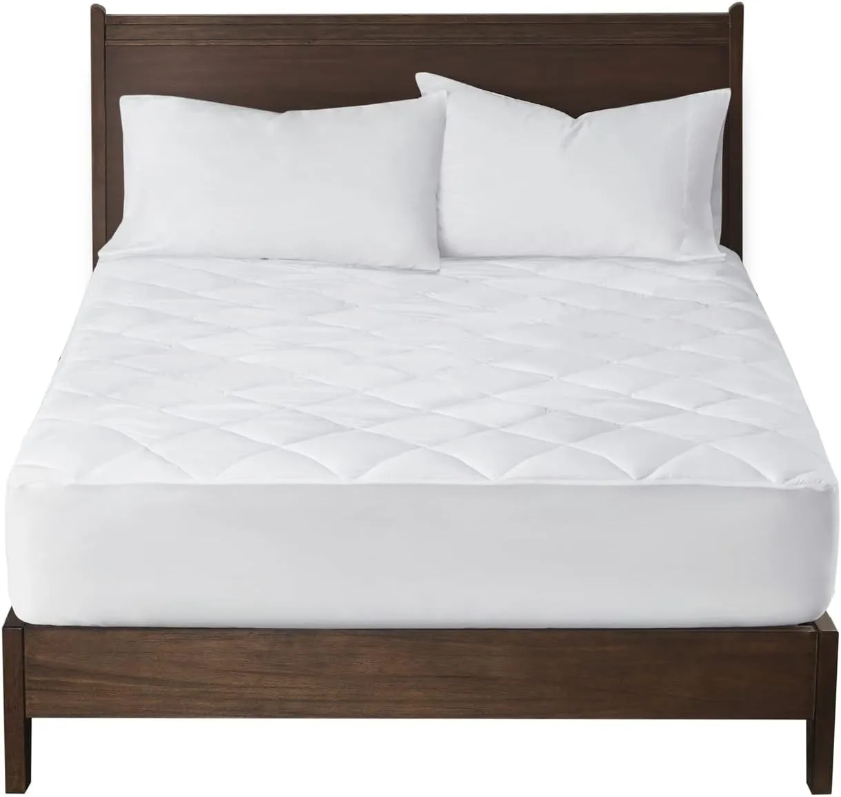 Sleep Philosophy Energy Recovery Waterproof Mattress Pad - Elastic Deep Pocket Bed Protector with Thermal Material for Healthy Living, Twin White