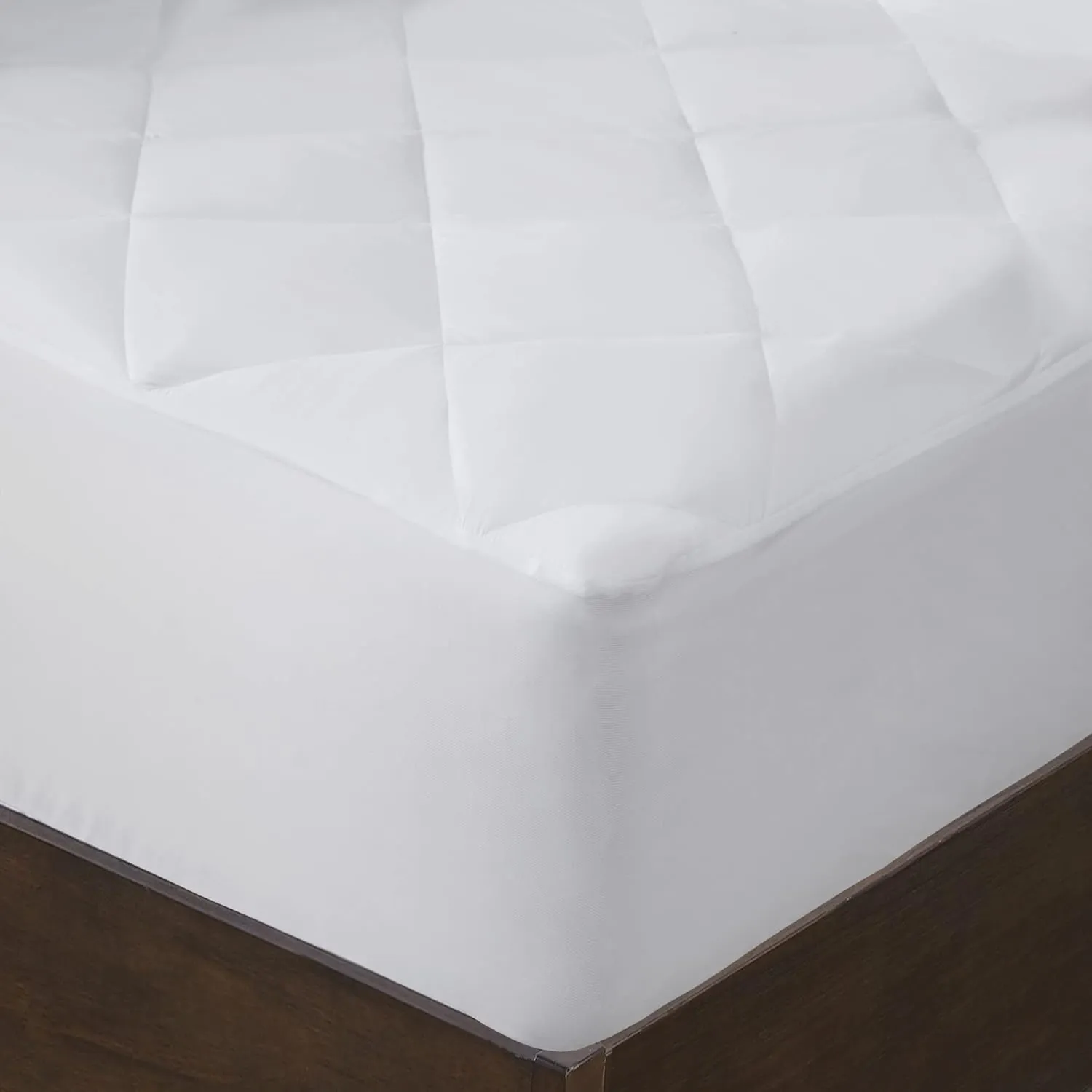 Sleep Philosophy Energy Recovery Waterproof Mattress Pad - Elastic Deep Pocket Bed Protector with Thermal Material for Healthy Living, Twin White