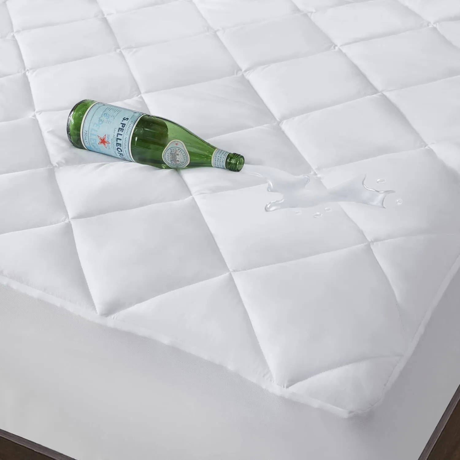 Sleep Philosophy Energy Recovery Waterproof Mattress Pad - Elastic Deep Pocket Bed Protector with Thermal Material for Healthy Living, Twin White