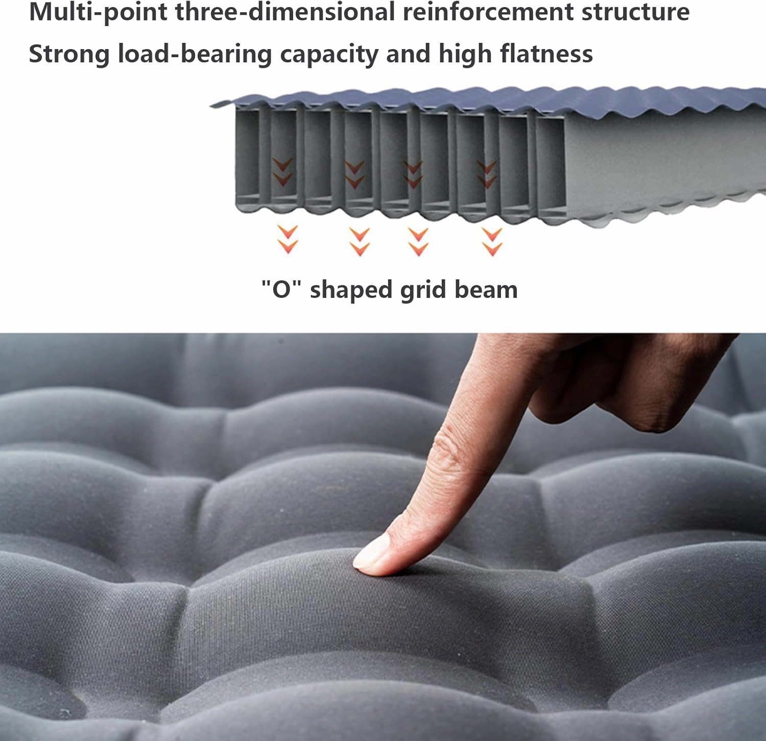 Sleeping Pad for Camping-Ultralight Inflatable Sleeping Mat Extra Thickness 5 Inch Compact & Lightweight Camping Inflatable Mattress Pad Camp Air Mat for Backpacking Traveling Hiking