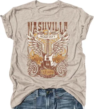 Smooth As Tennessee Women Vintage Country Shirts Nashville Country Concert T Shirt Summer Casual Retro Graphic Tees Top