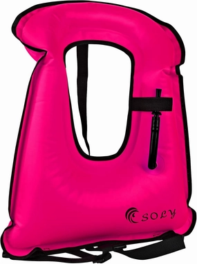 SOLY Inflatable Snorkel Vest Adult, Snorkeling Vest Adjustable Light Snorkeling Jackets for Diving LowImpact Water Sports Safety