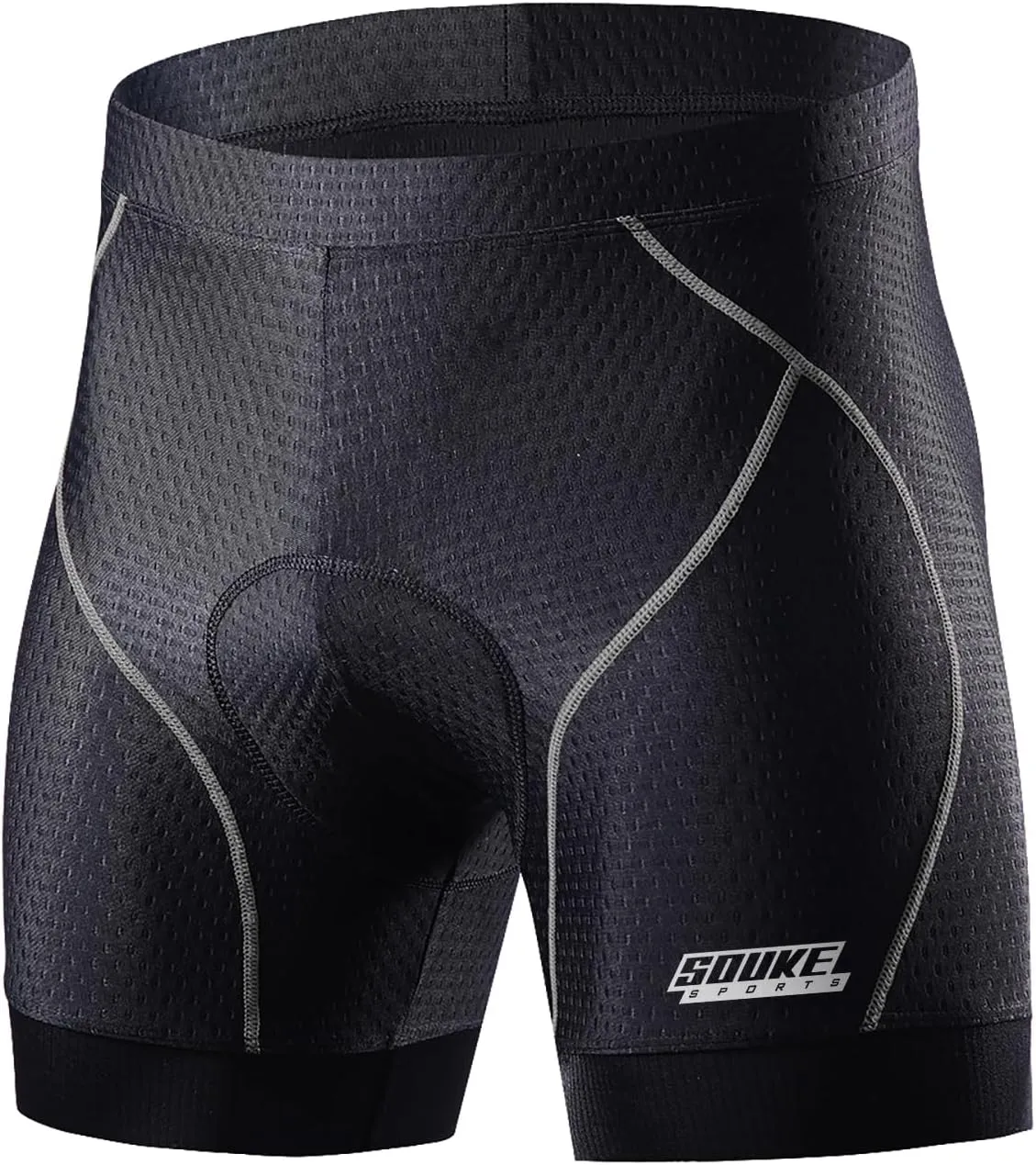 Souke Sports Men's Cycling Underwear Shorts 4D Padded Bike Bicycle MTB Liner Shorts with Anti-Slip Leg Grips