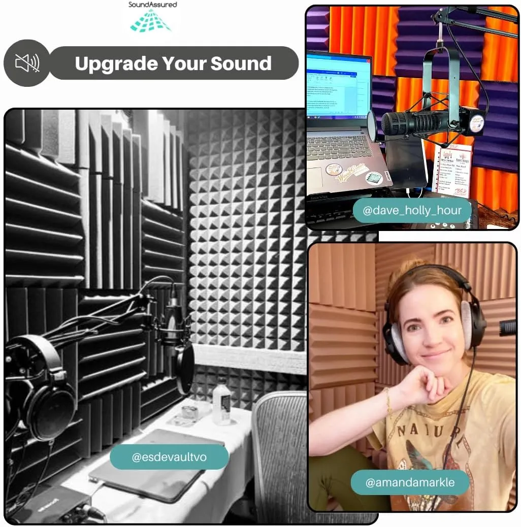 Soundproofing Acoustic Studio Foam - Orange Color - Wedge Style Panels 12”x12”x2” Tiles - 4 Pack